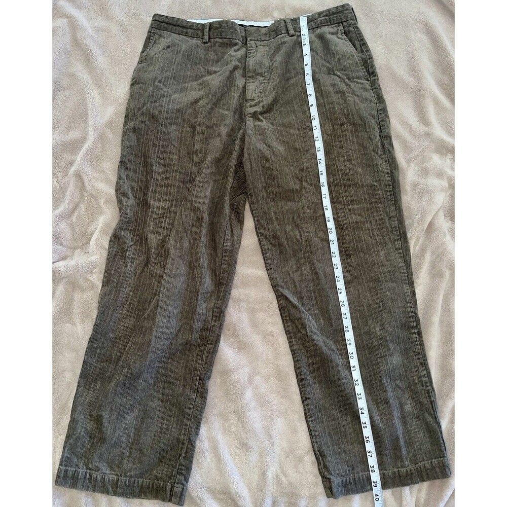 Van Heusen Men's Green Studio Flat Front Corduroy Pants Size 38x30